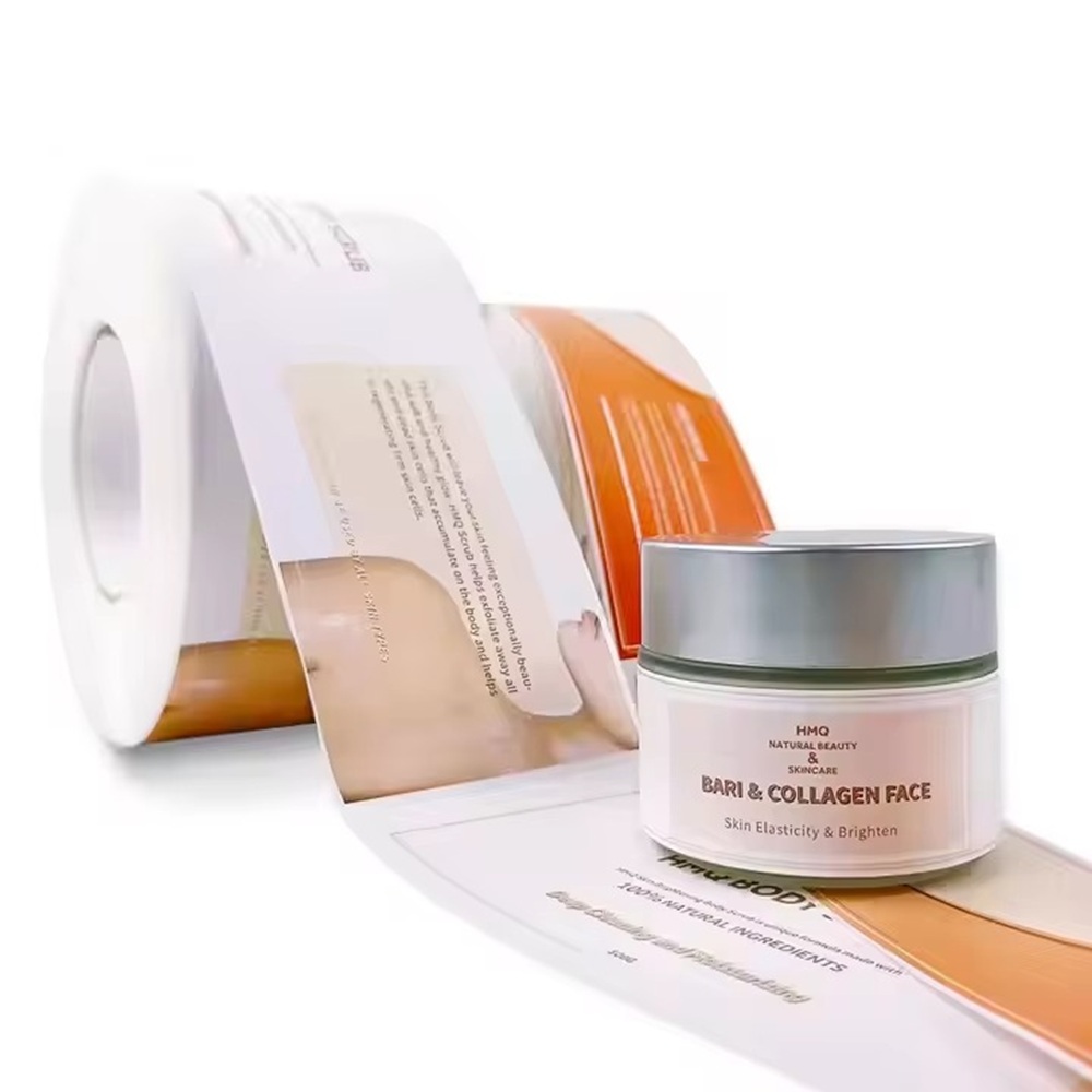 Luxury Skincare Logo - สติกเกอร์ไวนิลหรูหราแบบกำหนดเอง｜พิมพ์โลโก้กันน้ำ｜สติกเกอร์ม้วนสำหรับขวดเครื่องสำอาง｜ฉลากบรรจุภัณฑ์ขวดผลิตภัณฑ์ดูแลผิว