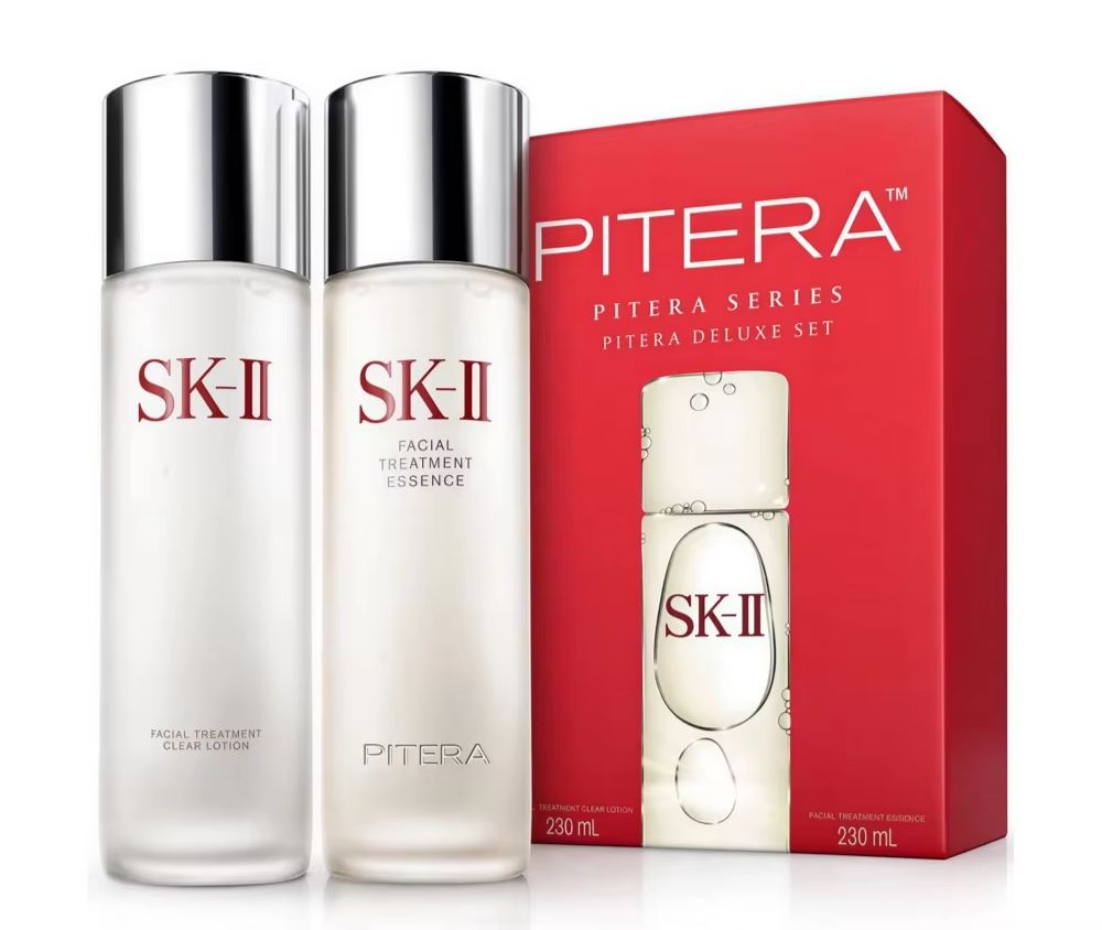 Luxury Skincare Treatments - เอสเซ้นส์บำรุงผิวหน้าและโลชั่นใส SK-II ชุดคู่, ผลิตภัณฑ์ดูแลผิว SKII ของแท้,