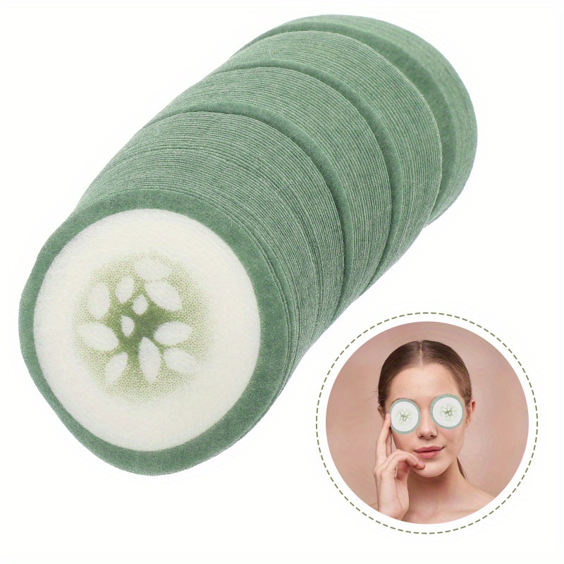 Luxury Skincare Tools - แผ่นมาส์กใต้ตาแบบใช้แล้วทิ้ง 100 ชิ้น ทำจากกระดาษบางเฉียบ ผ้าฝ้ายธรรมชาติ แผ่นมาส์กแตงกวาสำหรับผู้หญิง