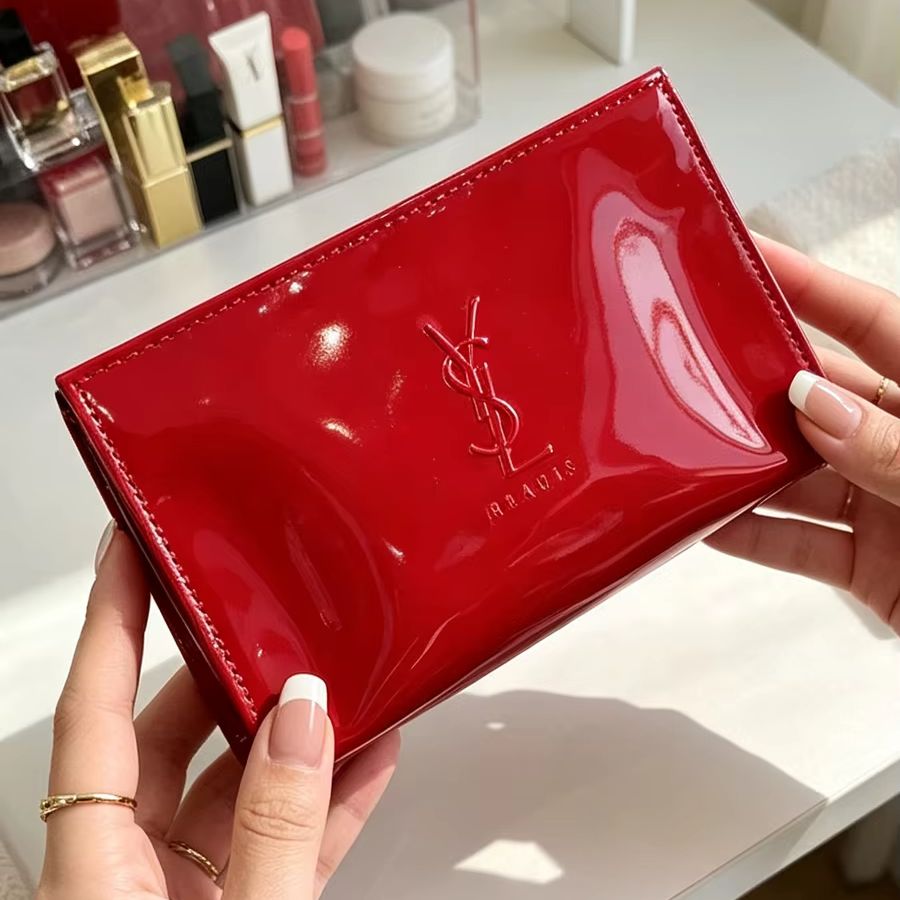กระเป๋าเครื่องสำอางหนังแก้วสีแ - Luxury Skincare Tools บทวิจารณ์และราคา