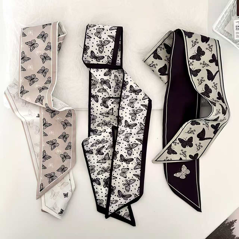 ผ้าพันคอไหมขนาดเล็ก ลายผีเสื้อ - Luxury Skincare Headband บทวิจารณ์และราคา