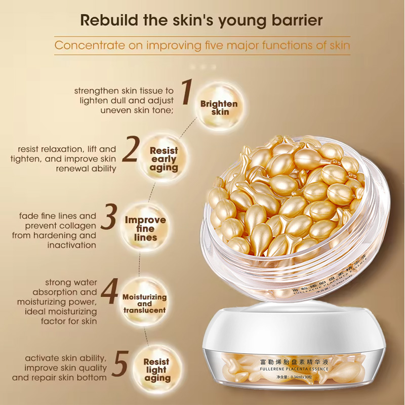 Fullerene Placenta Capsule Ess - Placenta Extract Serum บทวิจารณ์และราคา