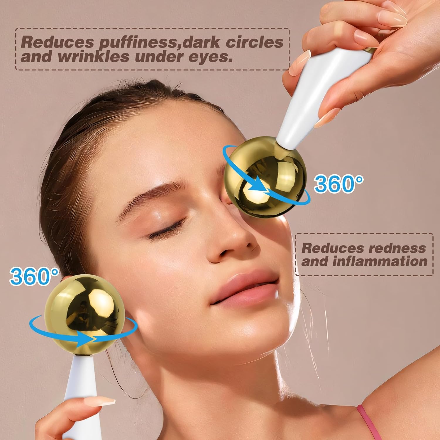 ลูกโลกน้ําแข็งสําหรับใบหน้าตาเ - Luxury Skincare Tools บทวิจารณ์และราคา
